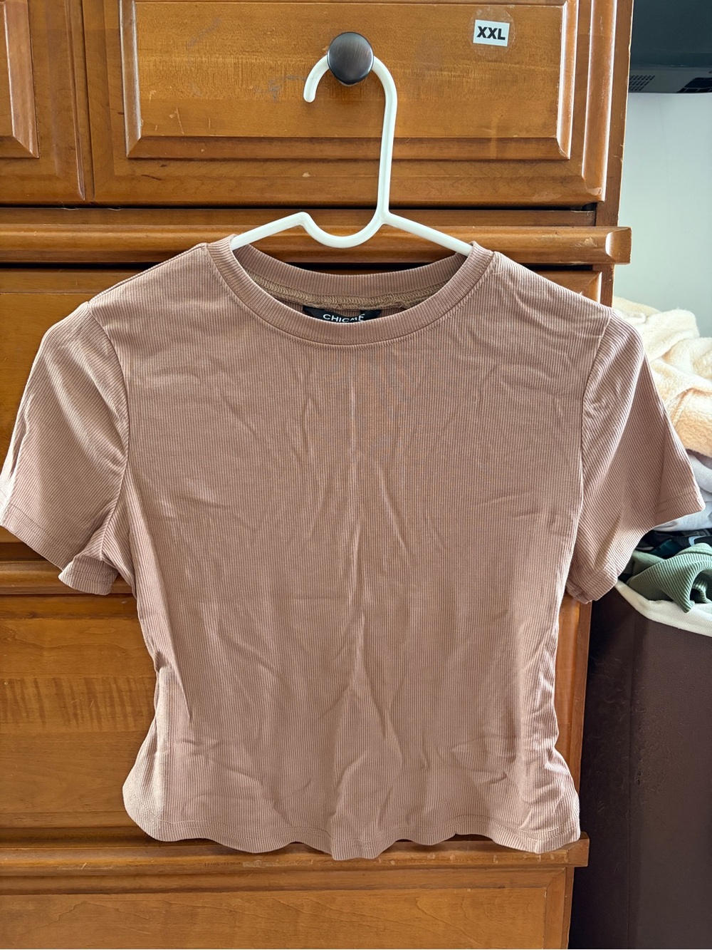 Women's Short Sleeve Ribbed Tee - Chicme